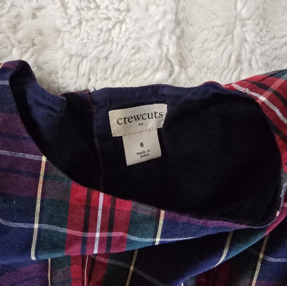 Crewcuts Plaid Dress - Navy and Red - Picture 2 of 3